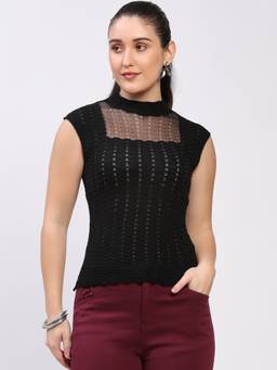 Global Republic - Wool Blend Knit High Neck Top
