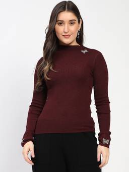 Global Republic - Wool Blend High Neck Top