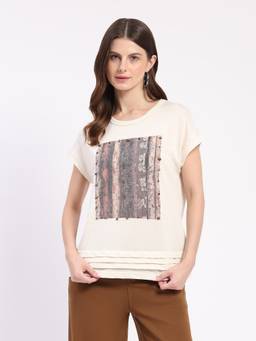 Global Republic - Cotton Blend Embellished Top