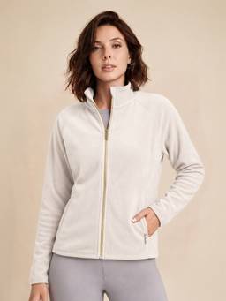 Van Heusen - Soft Fleece Relaxed Fit Jacket With High Neck And Side Pockets