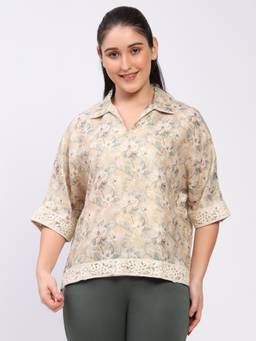 Global Republic - Cotton Blend Printed Top