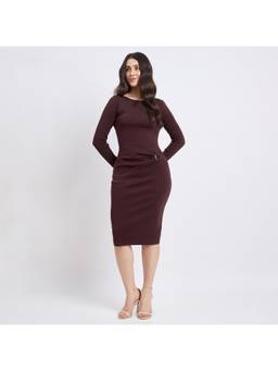 Madame - Brown Knit Dress