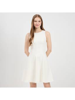 Madame - Side Panel Cotton Denim Sheath Dress