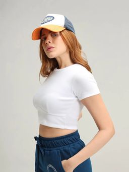 Cava Athleisure - White Snug Crop Top