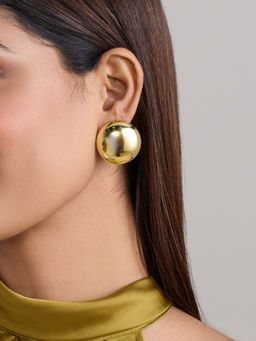 Pipa Bella by Nykaa Fashion - Gold Rounded Ball Stud Earrings