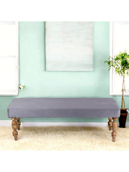 Ikiriya - Cairo Solid Wood 2 Seater Bench in Iron Grey Velvet (1 Year Warranty)