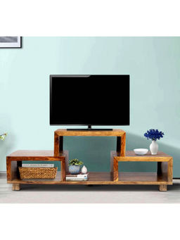 Ikiriya - Allen Sheesham Wood TV Entertainment Unit in Teak Finish (1 Year Warranty)