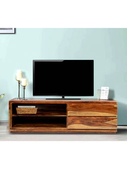 Ikiriya - Allen Sheesham Wood TV Entertainment Unit in Teak Finish (1 Year Warranty)