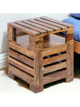 Ikiriya - Harvey Sheesham Wood End Table in Teak Finish (1 Year Warranty)