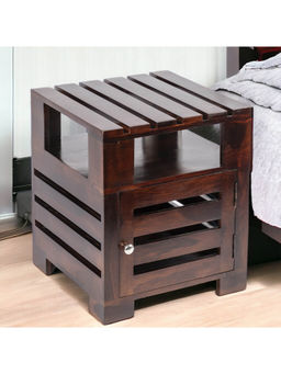 Ikiriya - Harvey Sheesham Wood End Table in Dark Walnut Finish (1 Year Warranty)