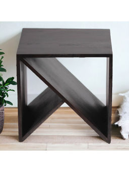 Ikiriya - Noah Sheesham Wood Corner Table in Mahogany Finish (1 Year Warranty)