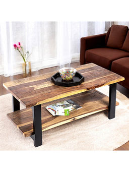 Ikiriya - Aroda Sheesham Wood Coffee Table in Rustic Natural Finish (Semi Gloss) (1 Year Warranty)