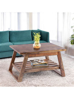 Ikiriya - Alison Sheesham Wood Coffee Table in Teak Finish (1 Year Warranty)