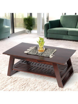 Ikiriya - Alison Sheesham Wood Coffee Table in Dark Walnut Finish (1 Year Warranty)