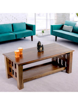 Ikiriya - Blairs Sheesham Wood Coffee Table in Teak Finish (1 Year Warranty)