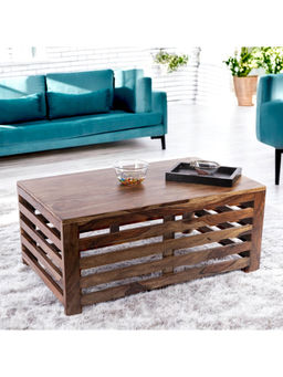 Ikiriya - Erickson Sheesham Wood Coffee Table in Teak Finish (1 Year Warranty)