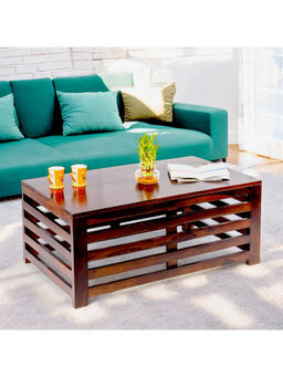Ikiriya - Erickson Sheesham Wood Coffee Table in Dark Walnut Finish (1 Year Warranty)