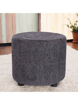 Ikiriya - Lisbon Solid Wood Ottoman Pouffee in Mossy Grey fabric (1 Year Warranty)