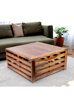 Ikiriya - Kingsville Sheesham Wood Coffee Table in Teak Finish (1 Year Warranty)