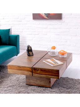 Ikiriya - Montreal Sheesham Wood Coffee Table in Teak Finish (1 Year Warranty)