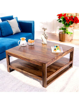 Ikiriya - Turin Sheesham Wood Coffee Table in Teak Finish (1 Year Warranty)