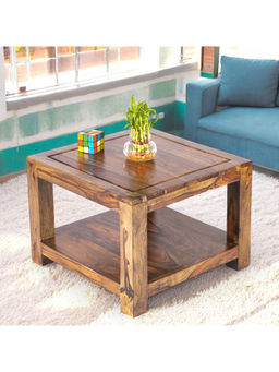 Ikiriya - Lisbon Sheesham Wood Tea Table in Teak Finish (1 Year Warranty)