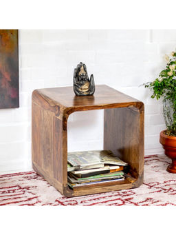 Ikiriya - Berlin Sheesham Wood Tea Table in Teak Finish (1 Year Warranty)