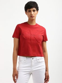 Calvin Klein - Red Logo Regular Fit Cotton T-shirt