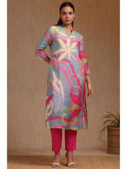 Soch - Women Multi-Color Printed Kurta with Pant (Set of 2)