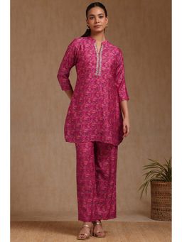 Soch - Women Pink Floral Co-Ord (Set of 2)