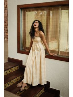 BUDUN - Aria Polka Printed Long Flared Dress