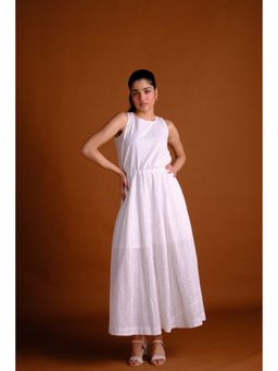 BUDUN - Chloe White Maxi A Line Dress