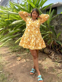 BUDUN - Jess Yellow Pure Cotton Mini Dress