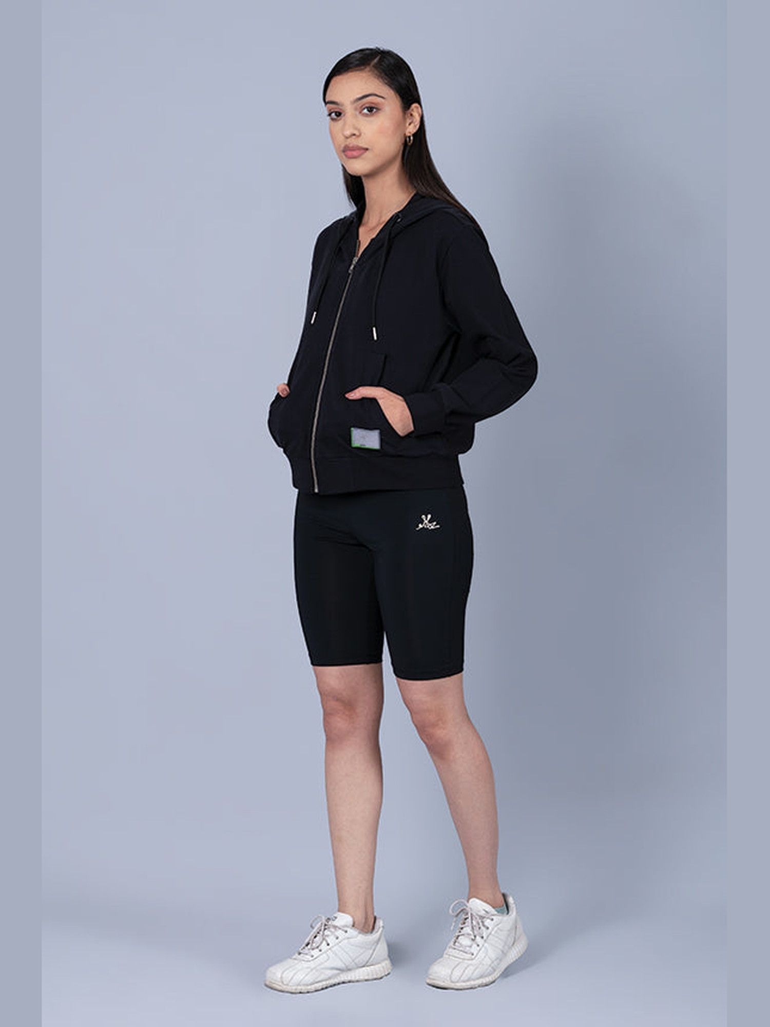 Black Cotton Hoodie