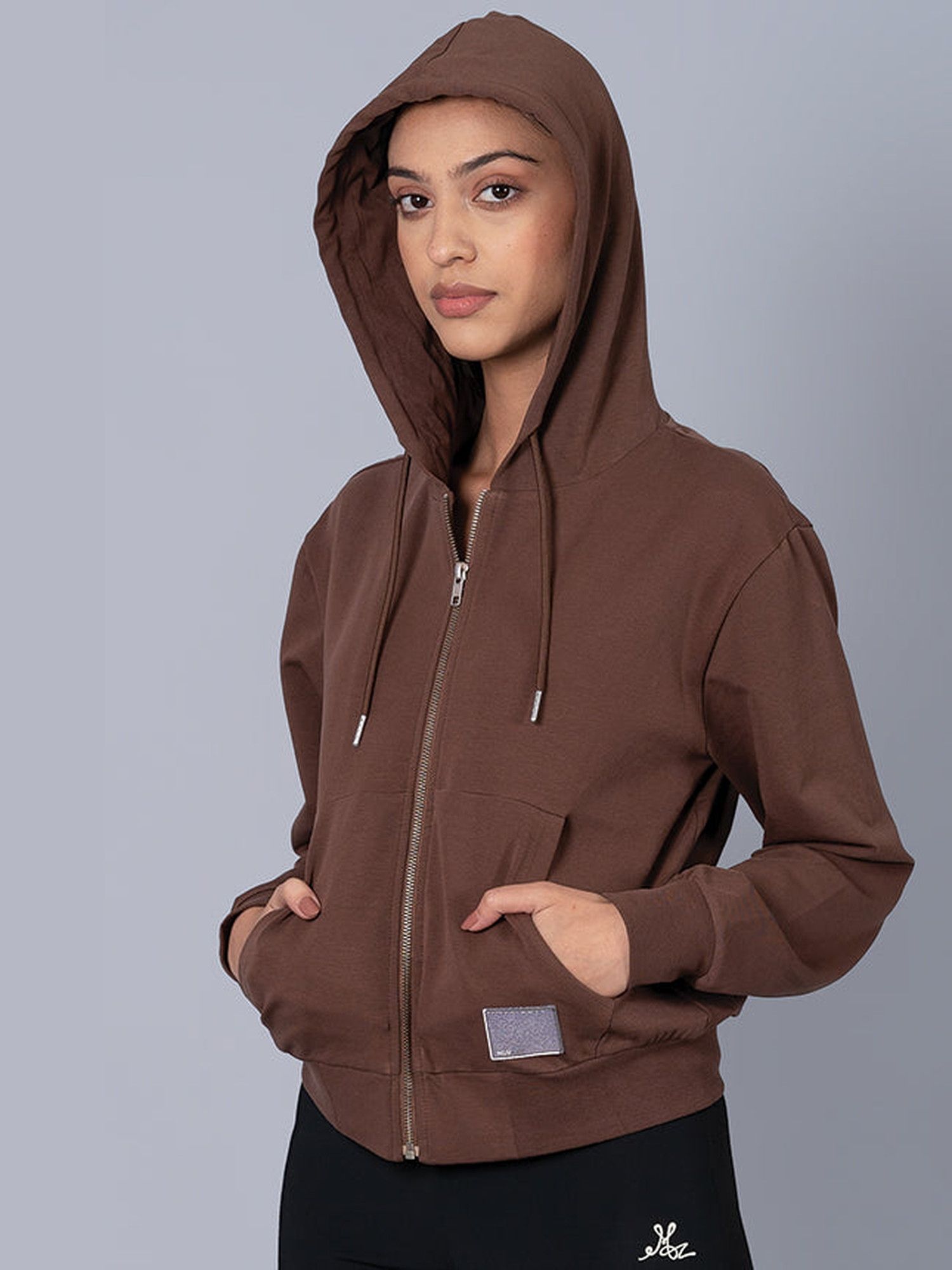 Brown Pure Cotton Hoodie