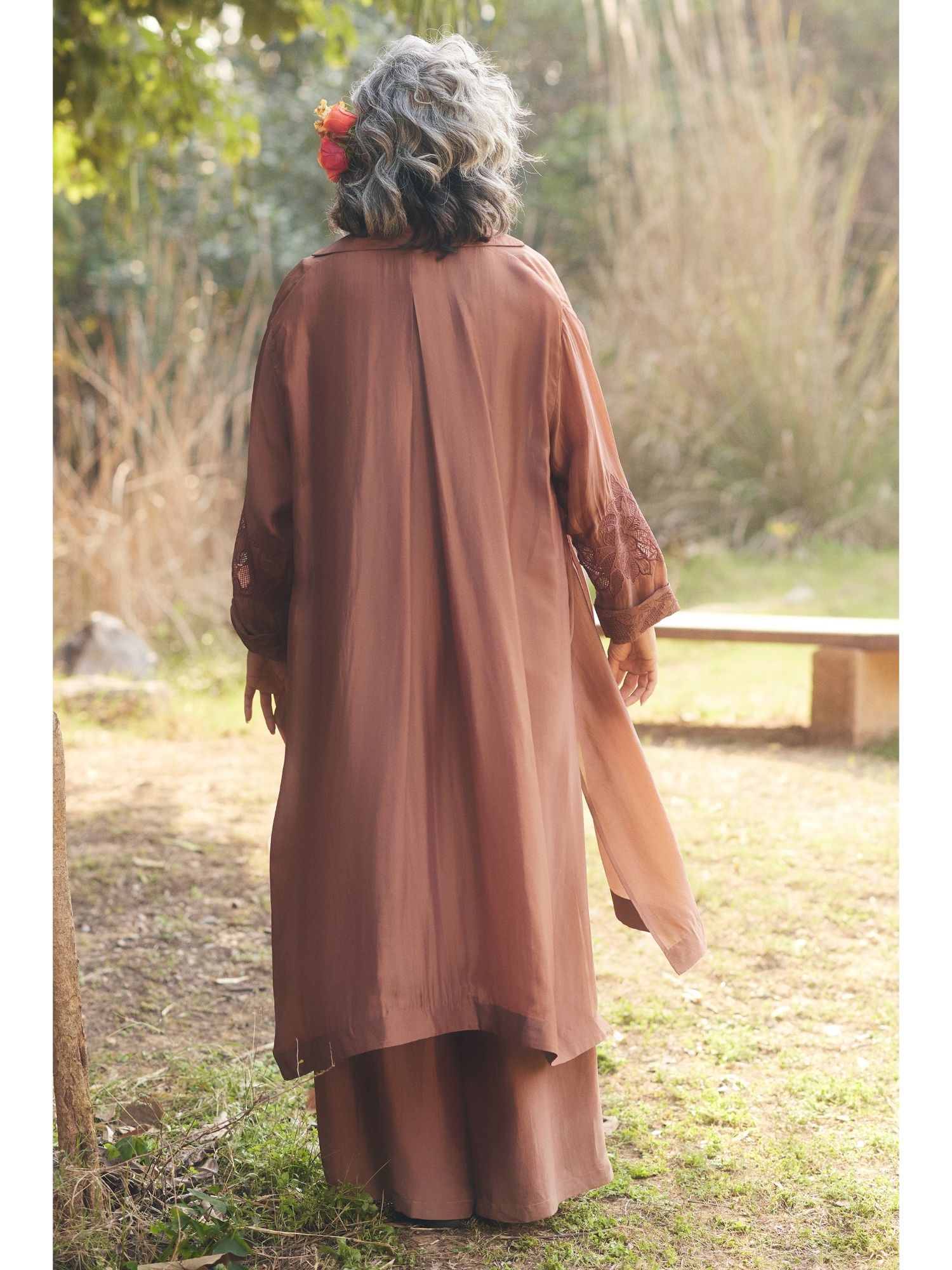 Brown Cocoa Jumpsuit with Jacket