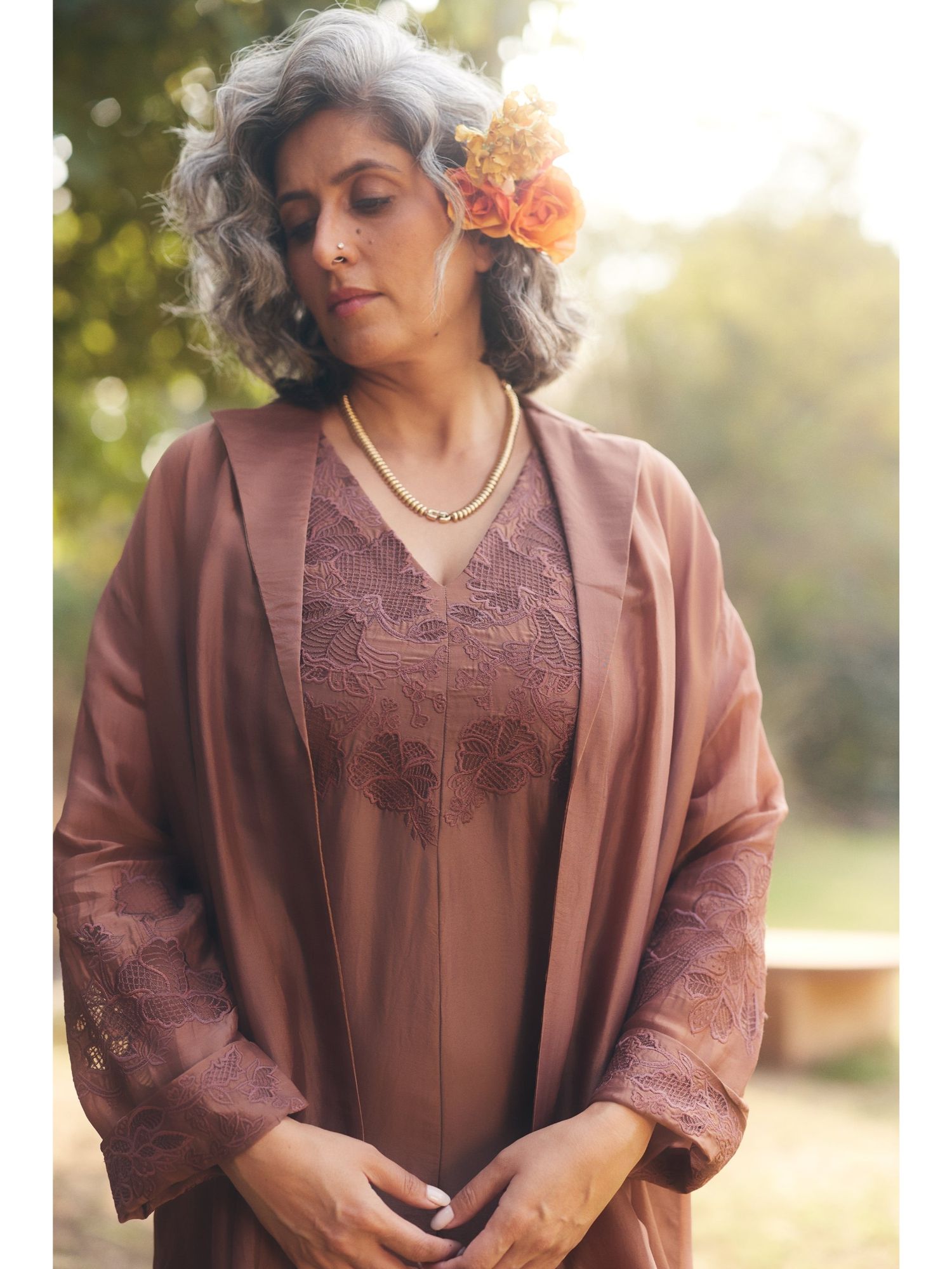 Brown Cocoa Jumpsuit with Jacket