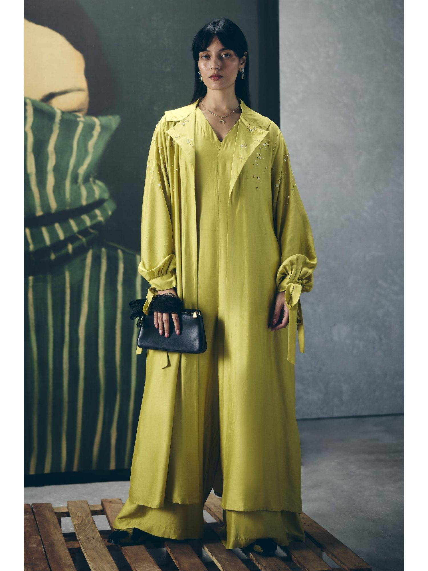 Yellow Kira Jumpsuit with Jacket