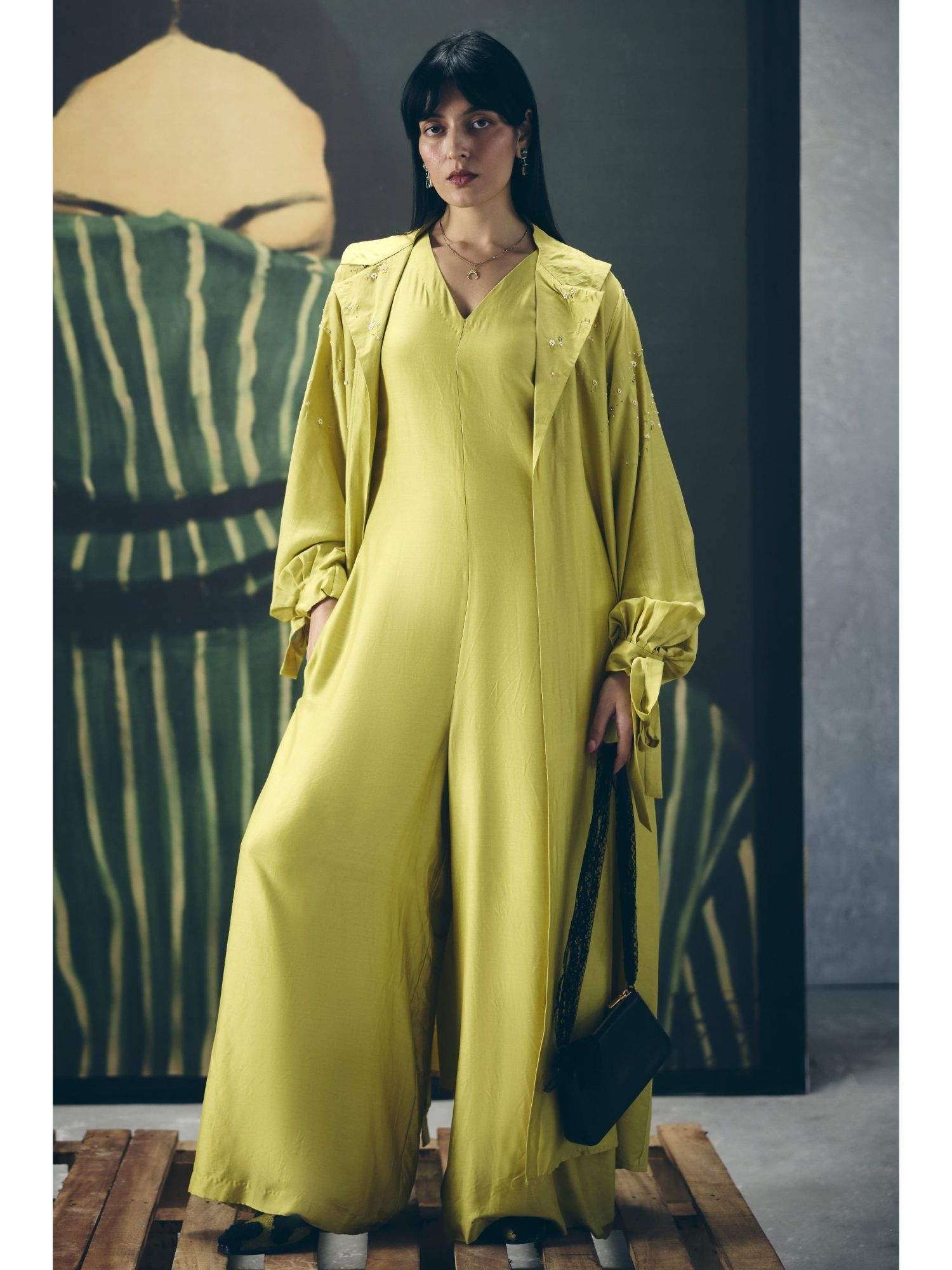 Yellow Kira Jumpsuit with Jacket