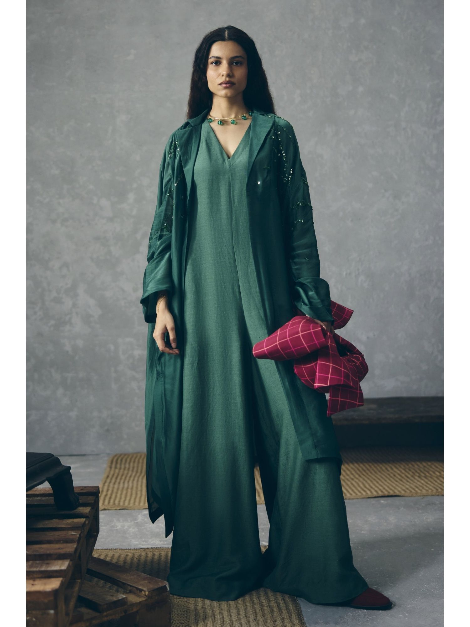Green Wasabi Jumpsuit with Jacket
