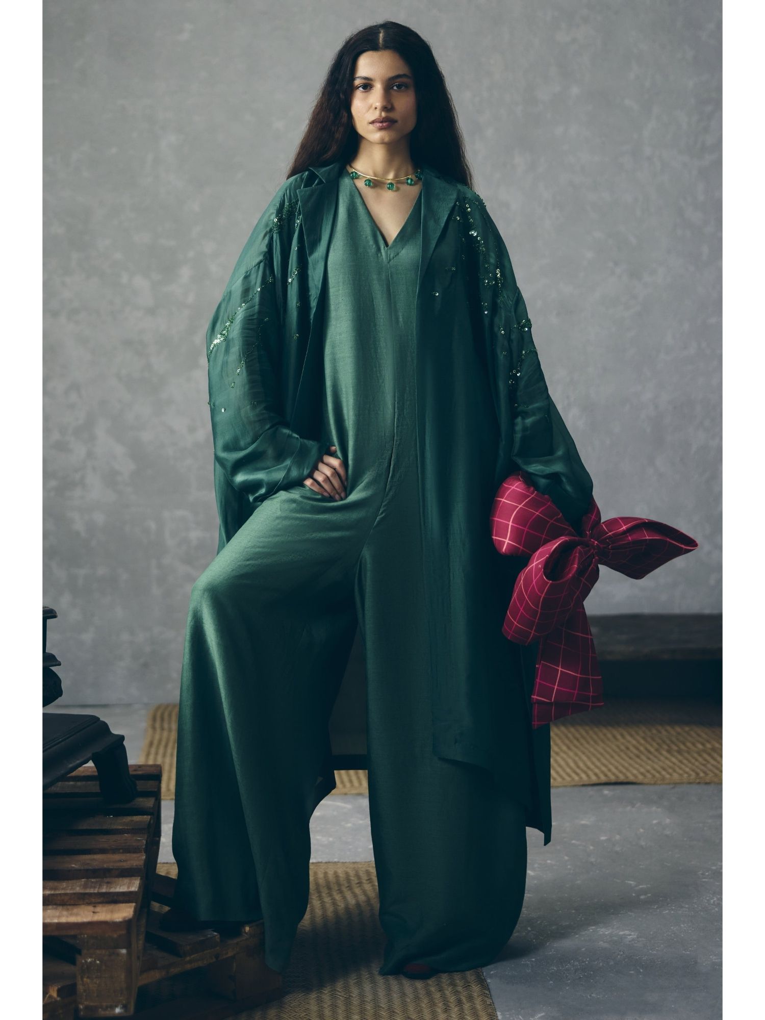 Green Wasabi Jumpsuit with Jacket