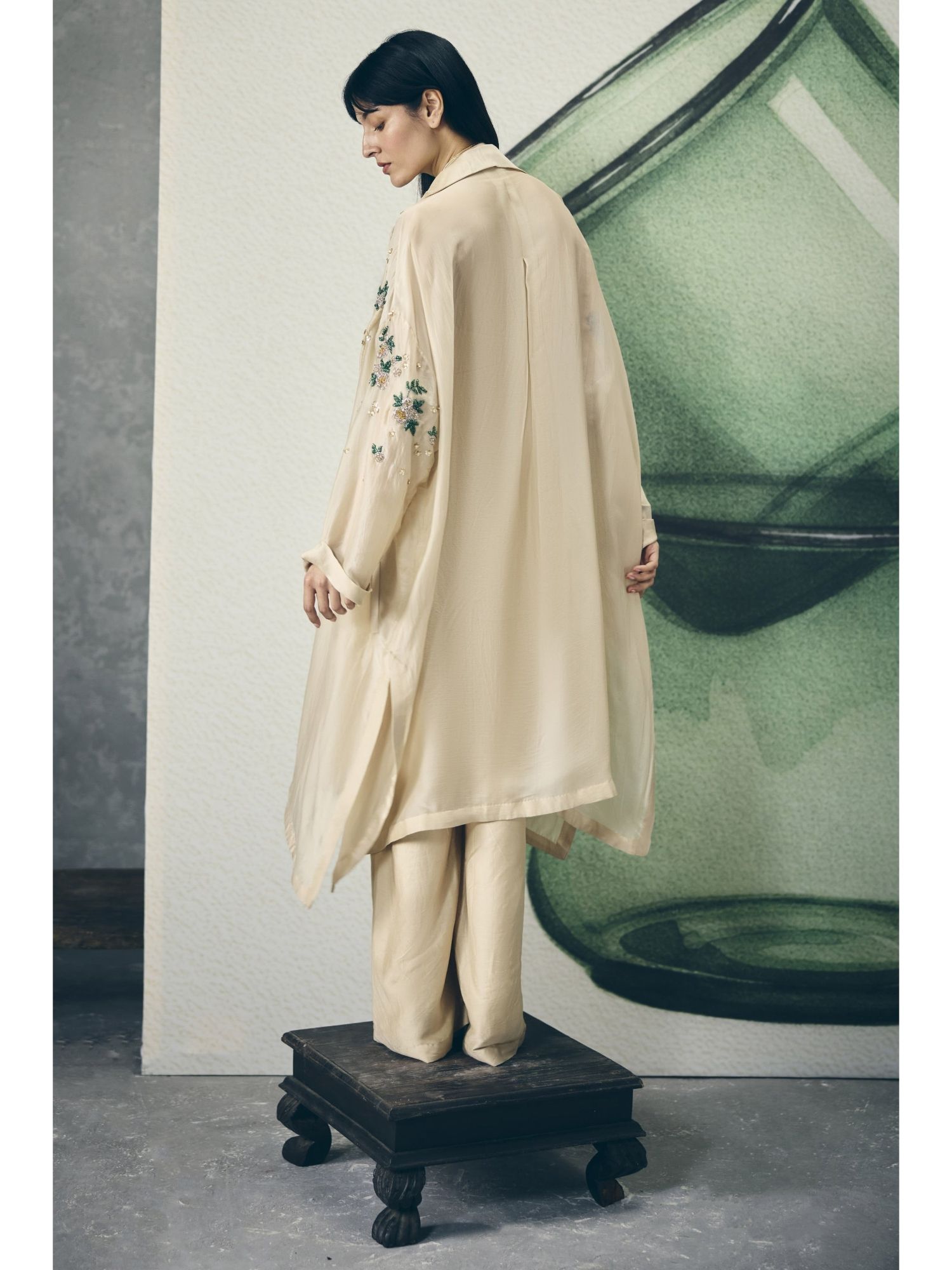 Ivory Shinju Ivory Jumpsuit with Jacket