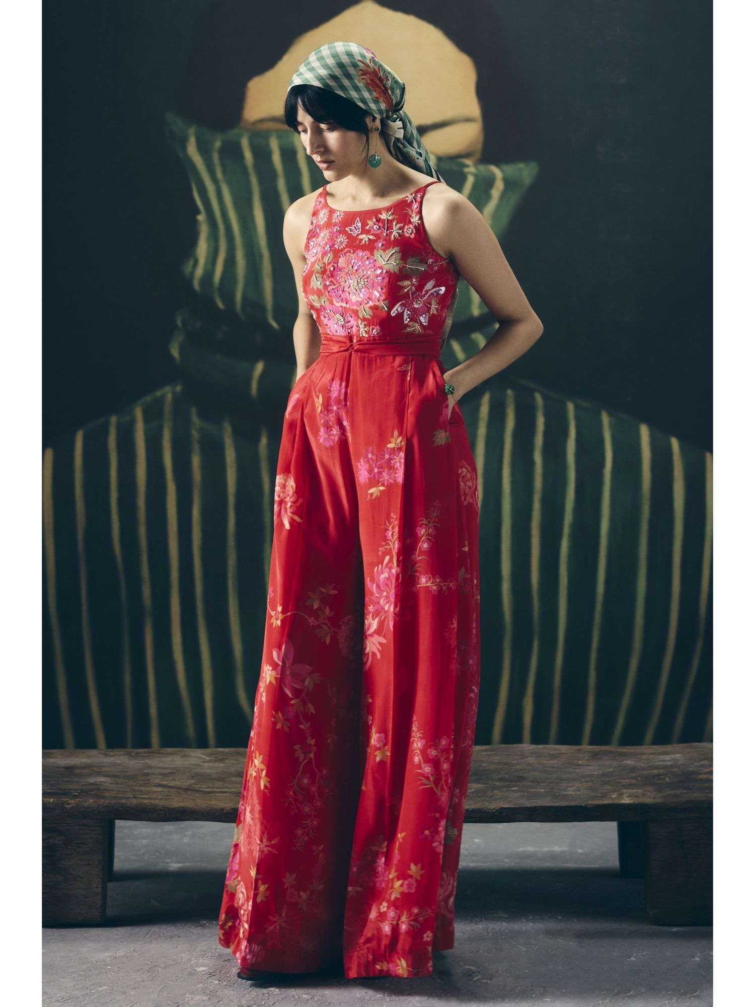 Red Alaya Jumpsuit