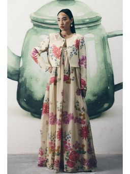 Paulmi & Harsh - Ivory Yumi Jumpsuit with Jacket
