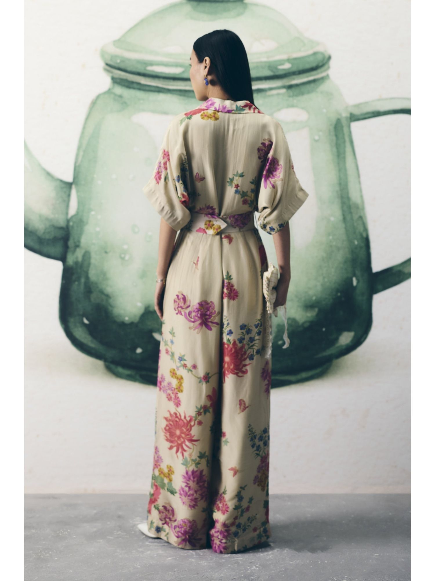 Ivory Deiji Jumpsuit with Belt