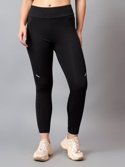 Dida - Women Solid Training Black Tights
