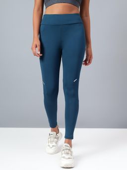 Dida - Women Solid Training Blue Tights