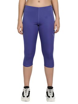 Dida - Women Comfort Fit Active Calf Length Blue Tights