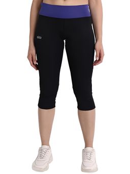 Dida - Women Comfort Fit Active Calf Length Black Tights