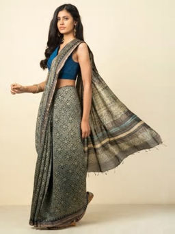 Fabindia - Silk Ajrakh Print Sari